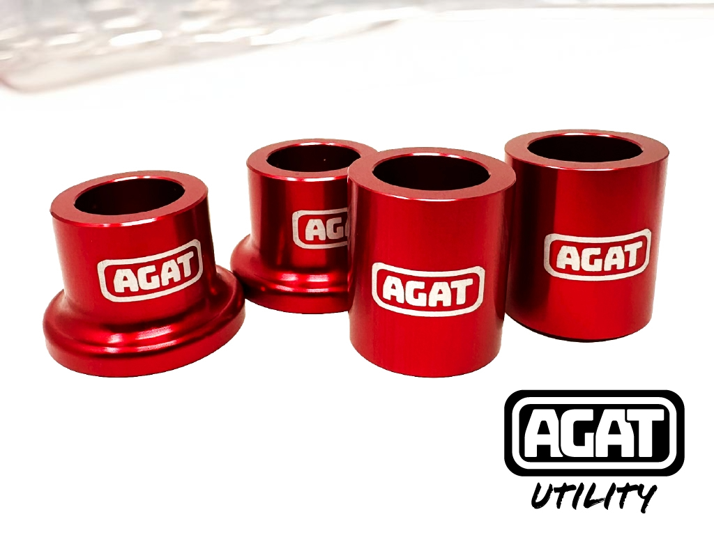 AGAT Utility HONDA CRF250L / ラリー CNC ホイール アクスル スペーサー セット 6061 F/R レッド