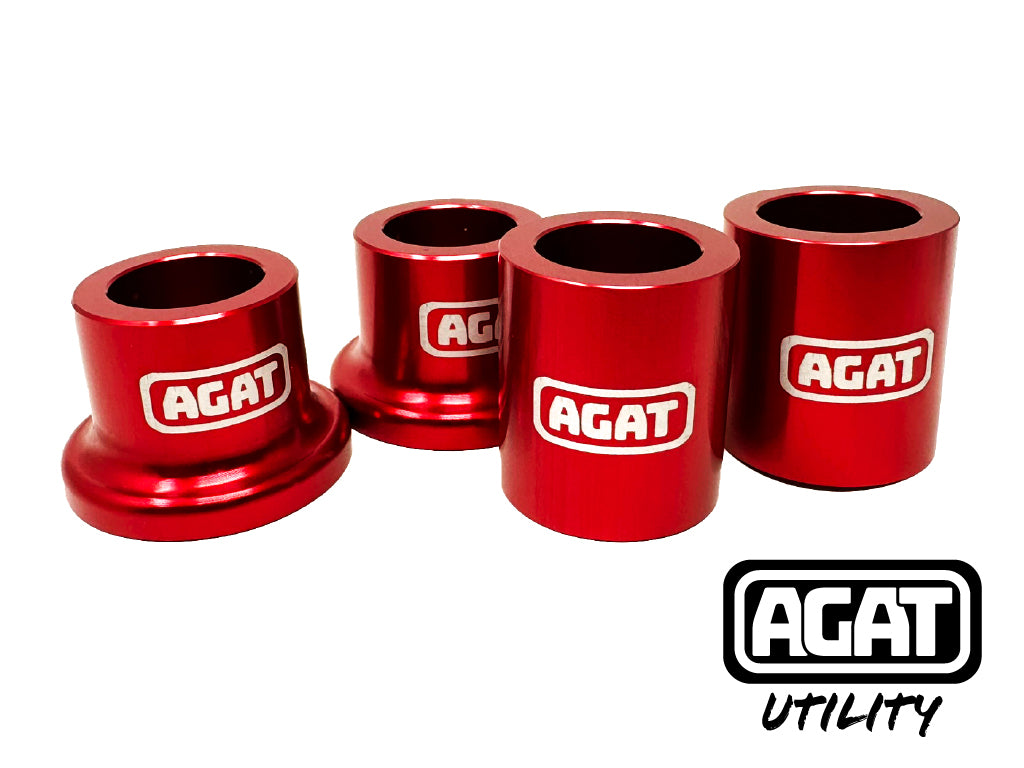 AGAT Utility HONDA CRF250L / ラリー CNC ホイール アクスル スペーサー セット 6061 F/R レッド