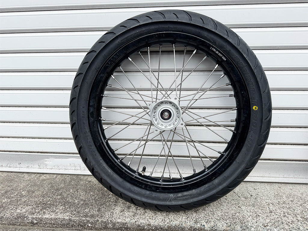 AGAT Utility 17インチ モタードリムコンボセット 1.85 / 2.15 36H スポークニップルセット