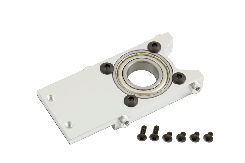 GAUI X7 CNC メインシャフトミドルベアリングマウント Silver anodized #217036(073202)