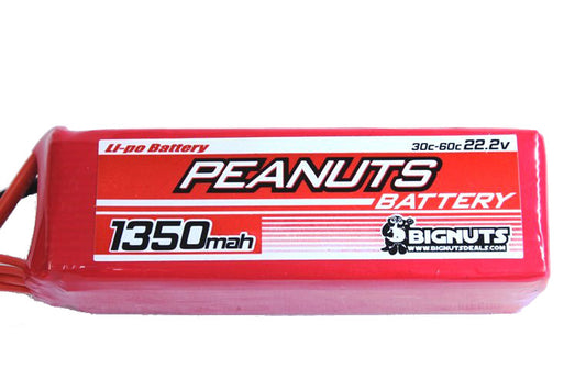 PEANUTS 1350mah 22.2V 30C 29x34x104mm #PBT1350/30-6S