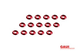 GAUI 汎用 アルミ皿ワッシャー M3 [15] RED #810002