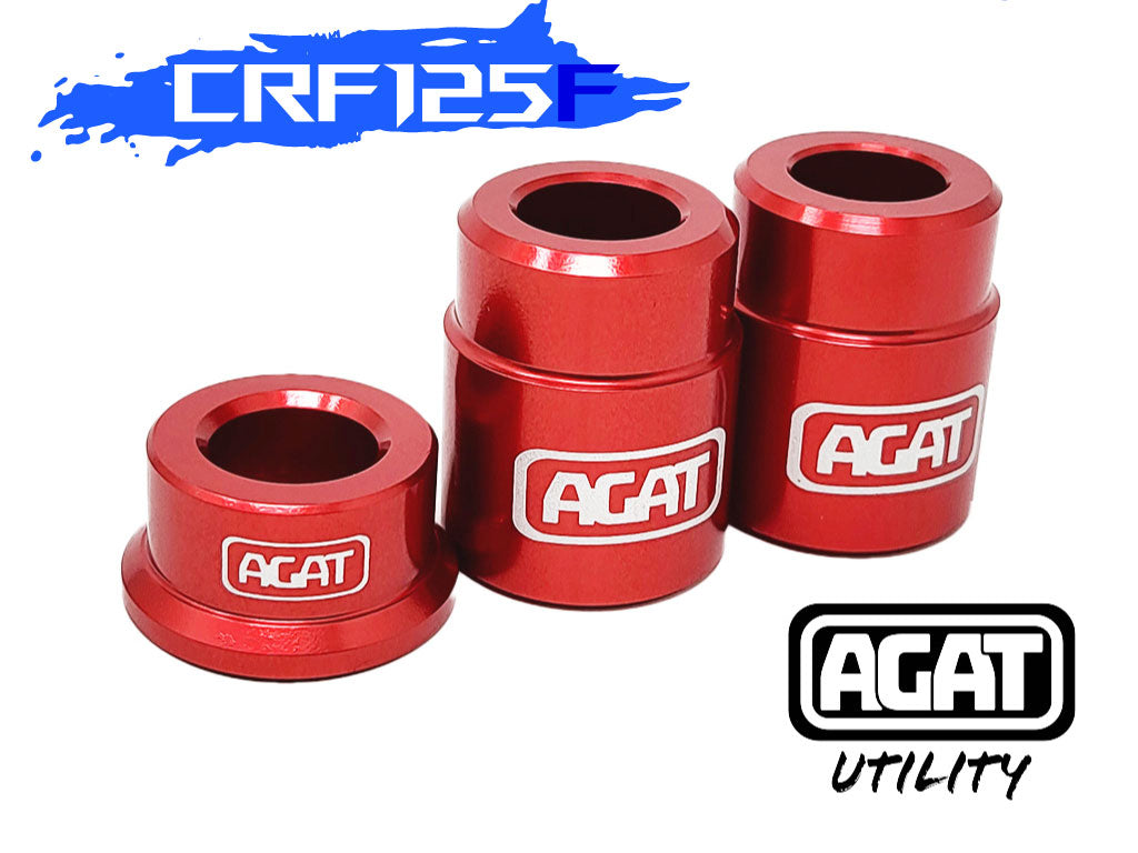 AGAT Utility HONDA CRF125F CNC ホイール アクスル スペーサー セット 6061 F/R