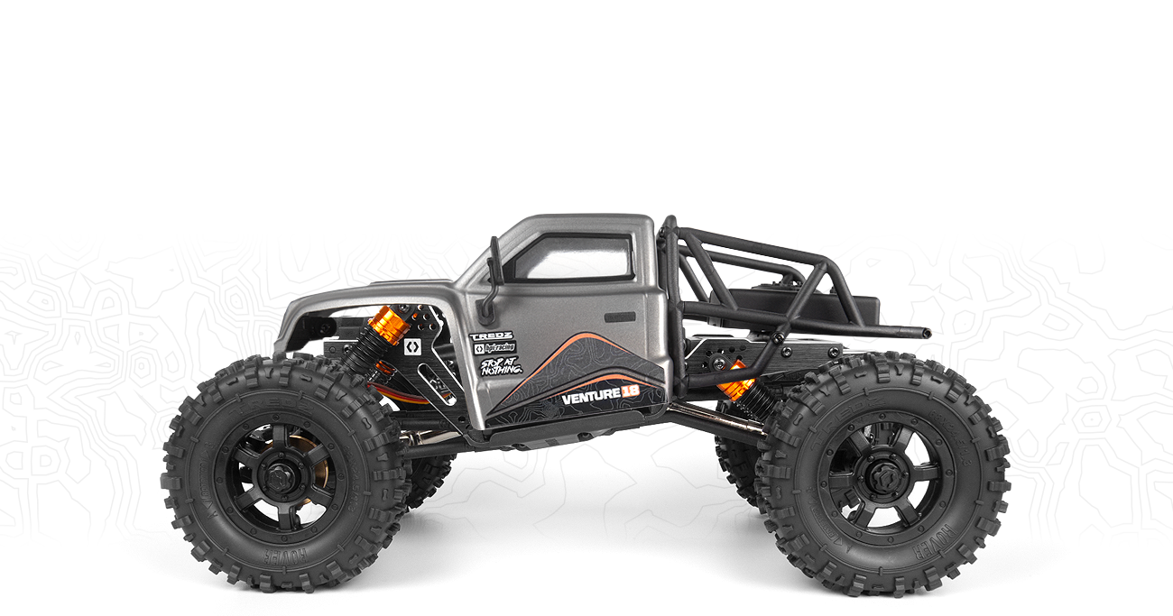 HPI Venture18 CC Flux コンペティションクローラー ガンメタル 1/18 RTR #160808｜側面