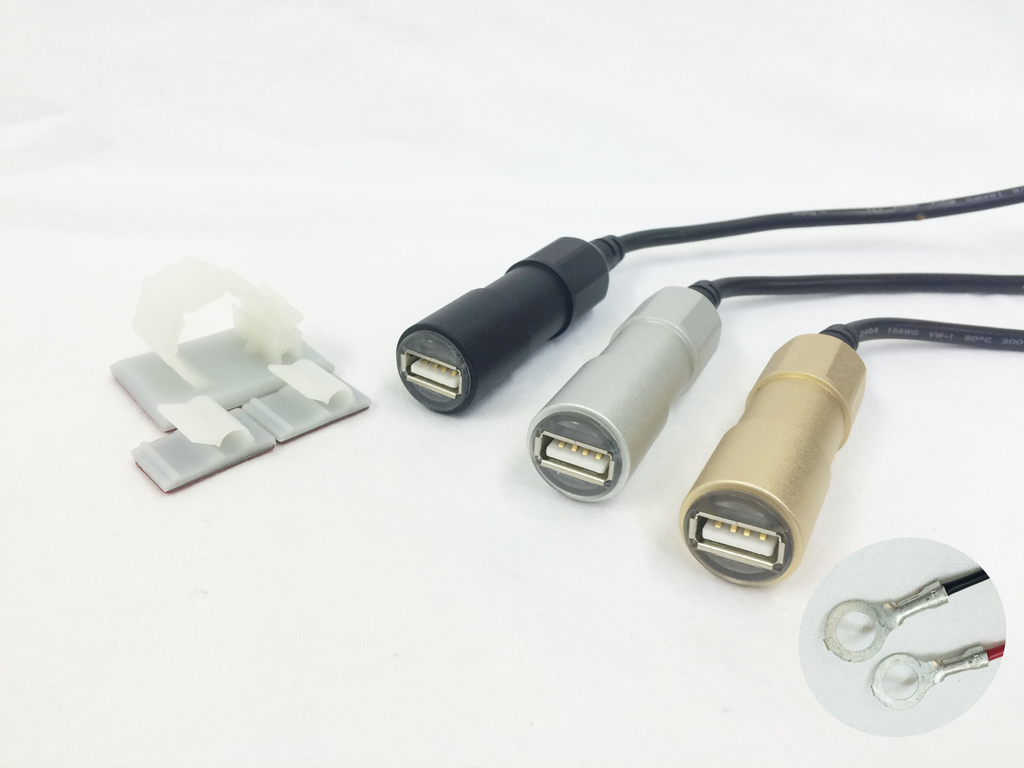 USB Port Kit M1 Easy Installation Titanium Color #BG-MFM01-T